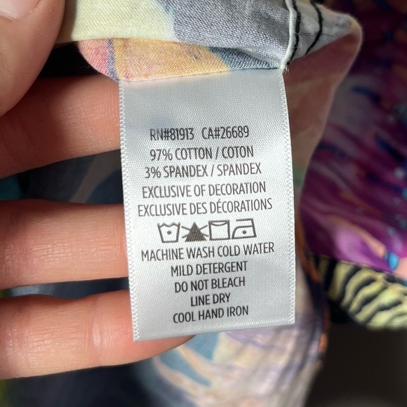 Robert Graham Bleak Horizon Colorful Tropical Short Sleeve Button Down Shirt XLT - Picture 7 of 7